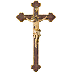 Cristo Pisa en cruz barroca